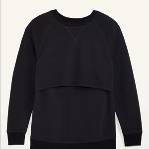 TWO Old Navy maternity nursing sweatshirts NWT